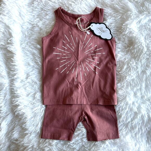 NWT Pouf Baby Girl 2-Piece Outfit, Mauve, Size 12-18M - Picture 1 of 7